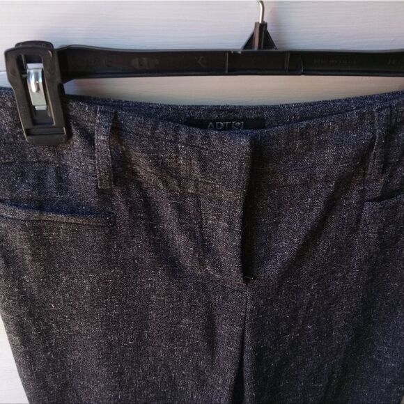 LIKE NEW Lady's Petite Dark Grey/White DRESS PANTS. Faux Pockets & belt loops. - Picture 3 of 5